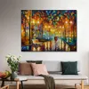 Modern Abstract Landscape Stree Yellow Light Canvas Painting Poster Print Wall Art Picture For Living Room Home Decor Frameless