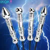 IKOKY Shock elettrico Butt Plug Dildo Metallo Anale Vaginale Pulse Therapy Parti elettriche Giocattoli sexy per uomo Donna