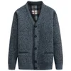 Cardigan Men Autumn Winter grossa V de malha de malhas de malha casacos causais de malha quente Cardigan Men Fashion mass roupas 220817