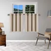 Curtain & Drapes Blackout Short Curtains For Living Room Bedroom Beige Color Window Treatments Small Kitchen Home Decoration DrapesCurtain