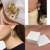 Boucles d'oreilles concepteur de haute qualité lettre b boucles d'oreilles goutte pour femmes hommes à la mode élégant coréen minimaliste or argent couleur déclaration bijoux