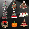 Boże Narodzenie Halloween Crystal Rhinestone broszka z dyni ubrania szalik