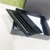 2023 högkvalitativ designer män kvinnor kreditkortshållare äkta läder plånbok svart Bee Tiger Snake herrväska Mode korthållare fodral Lyxväska med låda