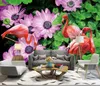 Papel pintado 3D Mural Flor estereoscópica Animal para la sala de estar de la sala de fondo de la sala de la sala de la sala de la sala Papel de pared Papel de Parede Pegatinas de pared