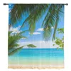 Curtain & Drapes Beach Green Coconut Tree Sky Clouds Tulle Sheer Window Curtains For Living Room The Bedroom Modern Voile Organza DrapesCurt