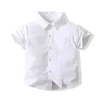 Clothing Sets Summer Baby Boys Party Dress Suit Cotton Short Sleeve With Shirt Belt Shorts 2PCS Outfits Kids Gentleman Clothes SetsClothing