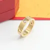 5mm klassisk skruvmejsel Love Ring Fashion Designer Nails Diamond Rings for Women Luxury Plating 18K Gold 316L Titanium Steel Coupl257d