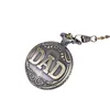 Orologio da tasca in rilievo con pizzo vintage a catena spessa in bronzo con lettera del papà da 10 pezzi-1