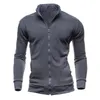 Gym Clothing Sport Running Skateboarding Hoodies Sweatshirts Stand Collar Zipper Men Casual Coat Male Tops Tracksuit Plus SizeGym