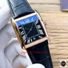 Originele doos Hoogwaardige Watch Nieuwe Versie Heren Witte Dial Eta Beweging Automatische beweging 316L 18K Rose Gold Leather Riem Bands Mens-horloges Mens-horloges