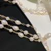 Anhänger Halsketten Marke Modeschmuck Für Frauen Perlen Kette Party Licht Gold Farbe Harz Kreuz Charme Kristall C Weiß