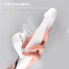 Telescopic Swing Dual Motors Heating Dildo Rabbit Sucking Vibrator sexy Toys for Women Clitoris Stimulator 7 Modes Nipple Sucker