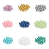 100pcs/lot 8MM Diy Pearl Loose Bead for Jewelry Bracelets Necklace Hair Ring Making Accessories Crafts ABS Acrylic Kids Handmade Beads