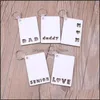 D￩corations de No￫l Festive Party Supplies Home Garden Sublimation Blank Keychain Pendant MDF Prince ￠ double face Cl￩ de transfert de chaleur Ch