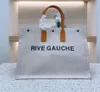 トレンド女性ハンドバッグRive Gauche Toteショッピングバッグハンドバッグトップリネン大きなビーチバッグデザイナー旅行クロスボディショルダーサッチェルウォレット2ケース