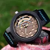 Avanadores de punho Man Watches Wood Men's Wrist Watch for Men Quartz Wristwatch Leather Strap Malepieces Relógio