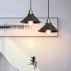 Hänglampor ljuskrona droplight modern nattljus järn hängslampa för sovrum e27 huvud tak tråd justerbar