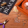 Nyckelringar 90st akrylskivor Klar hjärtnyckelringsämnen Charms Färgglad Tassel Key Ring DropshipKeyChains
