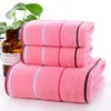 Towel Cotton Three-segment Stripe Bath Set Gift Absorbent Face Pack 100 Hand For Kids Men Women AdultsTowel