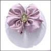 إكسسوارات الشعر طفل عداد الفتاة نايلون القوس الكبير مع راينستون عيد ميلاد الملحقات Turban Bowknot Bowband Super Stretch for Party Dhlwg