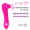 Клиторный сосающий вибратор 2 в 1 сексуальный игрушечный клитор G Spot Stimulator Dildo 10 вибрационных режимов игрушки для женщин пар