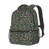 Бирюзовый блестящий гепардовый леопардовый рюкзак для мужчин и женщин, школьные сумки, подростковый дорожный рюкзак большой вместимости