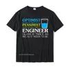 面白いエンジニアオプティミストペシミストグラスTシャツユニークなTシャツコットンメンズトップシャツノーマル220509