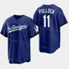 Baseball 2 Jake Lamb Jersey 6 Trea Turner 17 Stefen Romero 45 Matt Beaty 8 Zach McKinstry 5 Freddie Freeman 11 AJ Pollock 57 Jason Martin City Connect Blue White Black