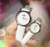 Crimen Pareja popular Mujeres Hombres Reloj 39 mm 32 mm Moda de lujo Mujeres Banda de cuero genuino Movimiento de cuarzo Reloj de pulsera de ocio Regalos de Navidad y San Valentín