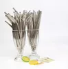 Pailles à boire en métal réutilisables en acier inoxydable Home Party Bar Accessoires Straight Bent Tea Coffee Drinking pour gobelets Mason Jars SS1105