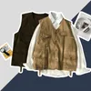 Giacche da uomo Fat Man Large Size Gilet sciolto Trendy Men's Sleeveless Japanese Brand Simple Wind Work Jacket MenMen's