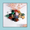Steen losse kralen sieraden natuurlijk kristal 25 mm opaal rozenkwarts turquoise amethist hart voor yoga -energie kraal chakra genezende ornamenten dalen
