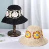 Berets Women's Hat Bone Straw Bucket Hats Sun Visor Crochet Ladies Luffy Cap For Women WholesaleBerets