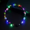 LED -verlichting Hoofdband Party Rave Decoratie Garland Lumineuze hoofdbanden Bruiloft Flower Kroon Krans Creatief geschenk