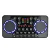 Nuovo design Pro Live Streaming Scheda audio 10 Effetti sonori regolabili BT 4.0 Interfaccia audio Mixer per telefono PC Computer Usb