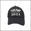 2024 hatt presidentval brev skrivna baseball kepsar för män Kvinnor Sport Justerbar USA Hip Hop Peak Cap Head Wear Drop Leverans 202