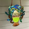 Dekorativa föremål Figurer Medusass Stained Glass Suncatcher Mirror Colorful Acrylic Pendant Queenss Reflective PendantDecorative