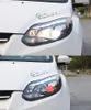 Carro estilo farol para ford focus 2012-2014 rs modificado faróis substituição led running luz anjo olhos frente luzes de nevoeiro