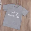 T-shirt Nice Day stampato manica corta per bambini in cotone per ragazzi T-shirt per bambini Tshirt Summer Girl Tops One Piece ClothesT-shirt