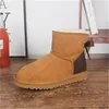 Hochwertige Aus L-Schleife U kurze Damen-Schneestiefel, weiches, bequemes Schaffell, warme Plüschstiefel mit Karten-Staubbeutel, schöne Geschenke 5062G