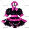 Nowa Sissy Maid PVC Dress Vinyl Uniform CD / TV Kostium Cosplay Cosplay