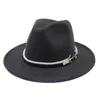 Bérets Seioum printemps large bord Fedora hommes femmes Vintage Jazz chapeaux mode étoiles laine feutre chapeau unisexe rouge Bowler TrilbyBerets Wend22