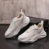 Party Wedding Designers Dress Shoes Men Mesh Breathable Lac-up Casual Sneakers Lightweight Vulcanize Round Toe Thick Bot 1502