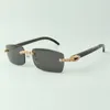 Bouquet Diamond buffs Sunglasses 3524012 with Natural black textured buffalo Horn and Lens 3.0 Thickness