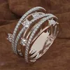 14K 3 färger Gångsring för kvinnor Topaz 1 CT Gemstone Bizuteria Anillos Silver 925 Jewelry Engagement Diamond Rings2941260