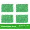 Flores decorativas grinaldas 4pcs painéis artificiais de babowood 40cm x 60cm Faux Plant Wall Privacy Hedge