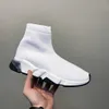 디자이너 양말 신발 속도 US11 US11 트레이너 캐주얼 신발 검은 흰색 반짝이는 플랫 패션 양말 부츠 운동화 패션 트레이너