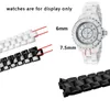 Bracelets de montre 7.5mm 6mm bracelet en céramique blanc noir bracelet de montre Couples remplacement pour J12Watch Hele22