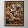 3 in 1 tiger horse DIY cross stitch Embroidery Tools Needlework sets counted print on canvas DMC 14CT 11CT cloth