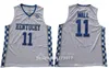 MensCollege 11 John Wall Jersey Männer Atmungsaktive Kentucky Wildcats Wall Basketball-Trikots Farbe Blau Weiß